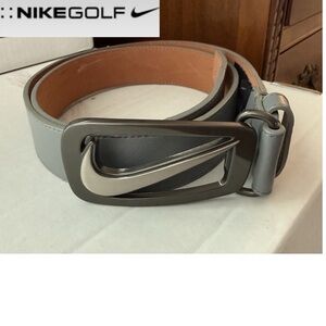 Nike Gray Leather Belt